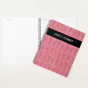 Agenda Esqueleto Planner de danza - verde