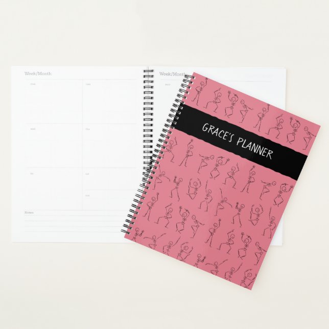 Agenda Esqueleto Planner de danza - verde (Demostración)