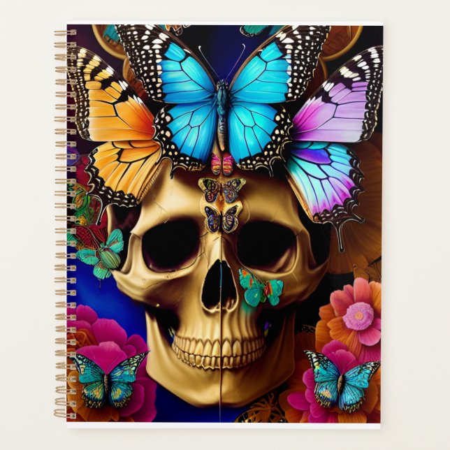 Agenda Esqueleto y mariposas (Anverso)