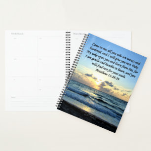 AGENDA ESQUÍ AZUL MATTHEW 11:28 DISEÑO DE FOTOS SUNRISE