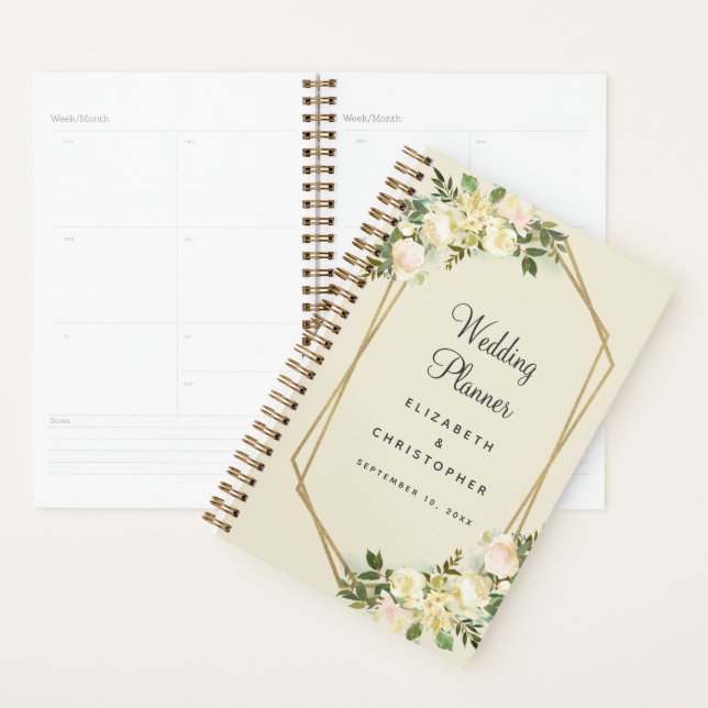 Agenda Esquina de Moda elegante Marco dorado (Demostración)