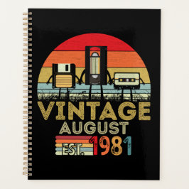 Agenda EST 1981 Agosto Vintage 40 cumpleaños