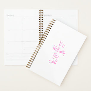 Agenda Está bien con mi alma plan de inspiración cristi