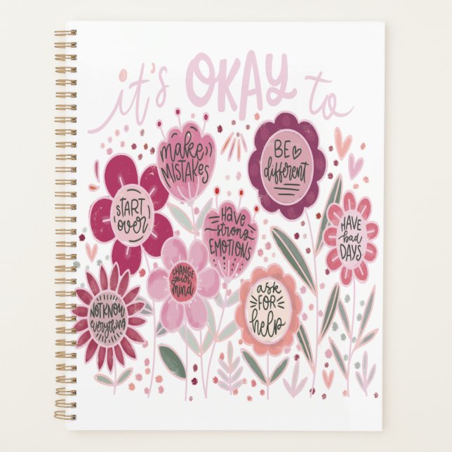 Agenda Está Bien Ser Floral Boho (Anverso)