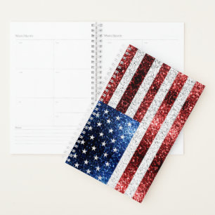 Agenda Estados Unidos bandera azul rojo brillante purpuri