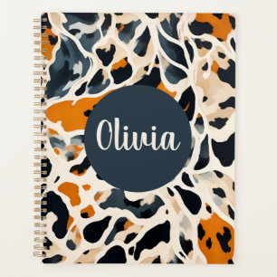 Agenda Estampa de animal de jirafa personalizada