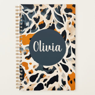 Agenda Estampa de animal jirafa personalizada