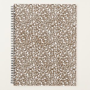 Agenda Estampado de leopardo marrón chocolate