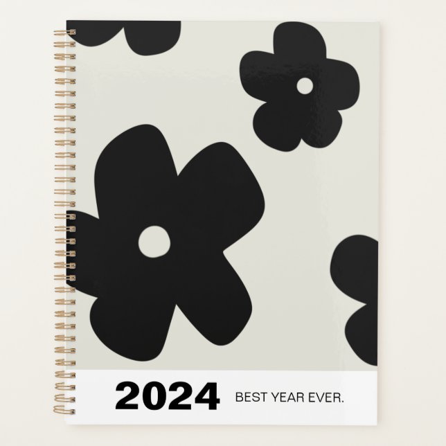 Agenda Estándar (8,5" x 11"), cubierta dura, espiral negr (Anverso)