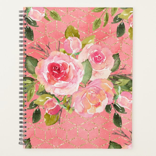 Agenda Estándar (8,5" x 11"), cubierta dura, espiral negr (Anverso)