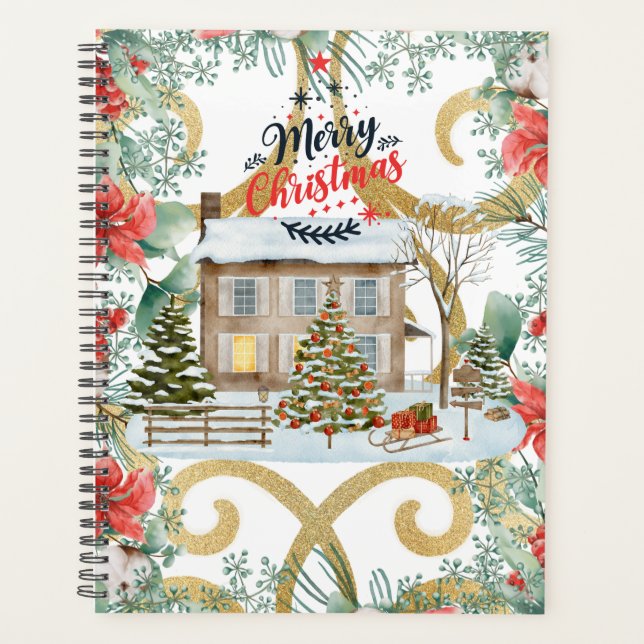 Agenda Estándar (8,5" x 11"), cubierta dura, espiral negr (Anverso)