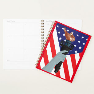 Agenda Estatua de la Antorcha de la Libertad con bandera 