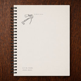 Agenda Estética Epistolar Vintage con Llave Sello