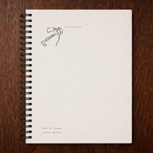 Agenda Estética Epistolar Vintage con Llave Sello