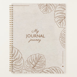 Agenda Estética minimalista tropical de hoja de Monstera
