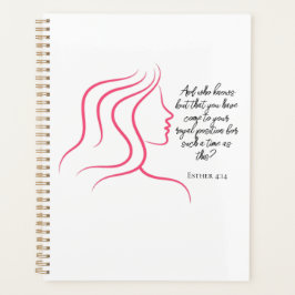 Agenda Esther 4:14 Versículo de la Biblia Silueta Rosa 