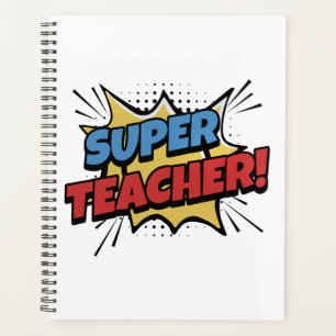 Agenda Estilo de Cómic de Super Maestro