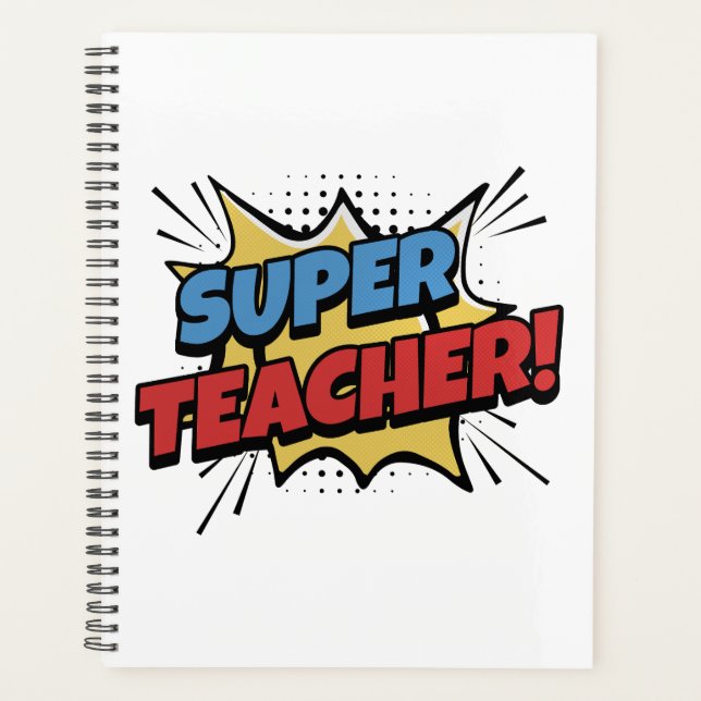 Agenda Estilo de Cómic de Super Maestro (Anverso)