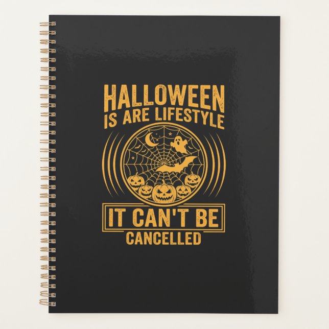 Agenda Estilo de vida de Halloween Diseño de telaraña de  (Anverso)