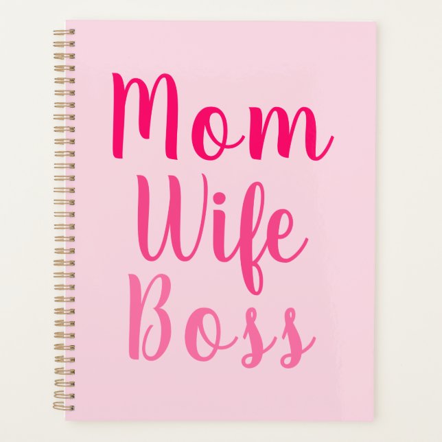Agenda Estilo del guión de personalizado rosa del jefe de (Anverso)