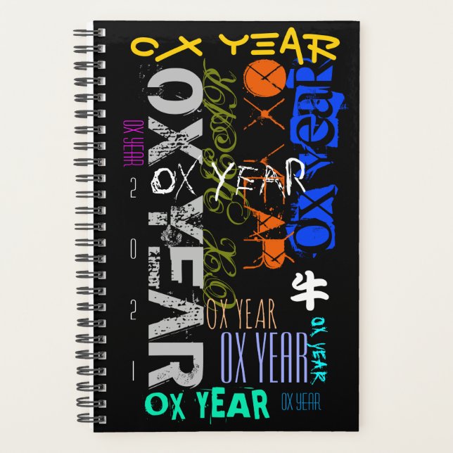 Agenda Estilo graffiti Repeating Ox Year 2021 Small P (Anverso)