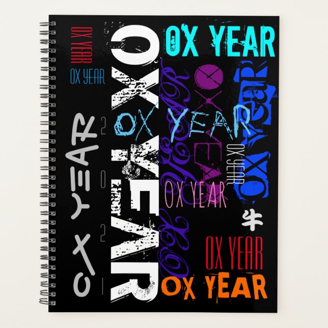 Agenda Estilo graffiti Repeating Ox Year 2021 Standard P (Anverso)