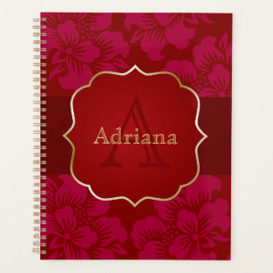 Agenda Estilo rojo asiático personalizado