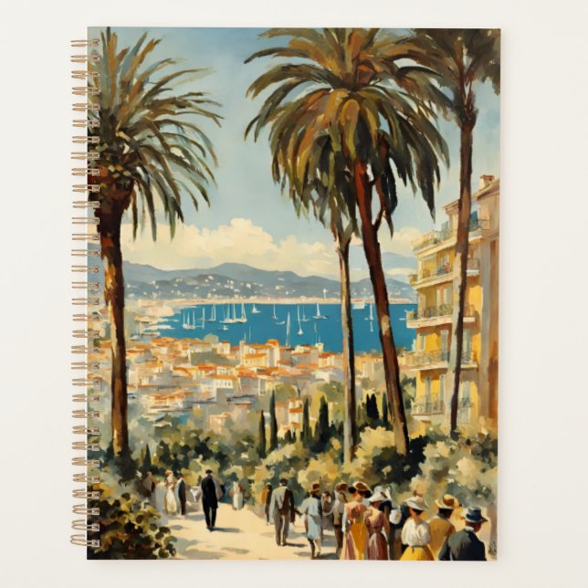 Agenda Estilo vintage Cannes Francés Viaje acuático (Anverso)