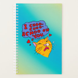 Agenda Estornudar un gato Naranja con texto gracioso