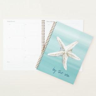 Agenda Estrella de mar Aqua Azul Blanco Playa      