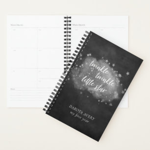 Agenda Estrella pequeña Twinkle Gris y plata de carbón