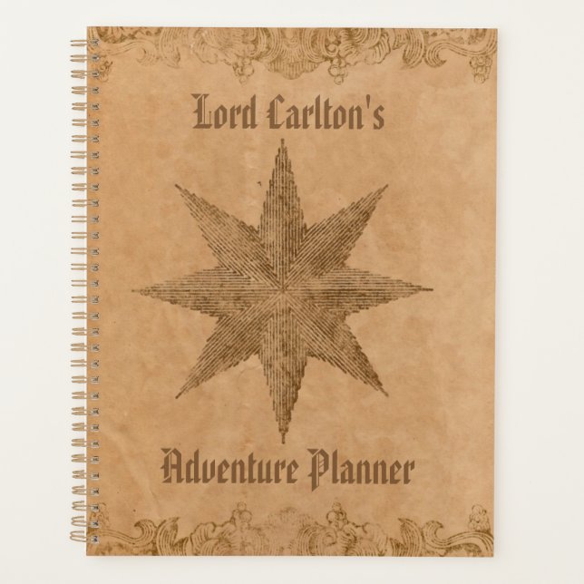 Agenda Estrella personalizada de Steampunk (Anverso)