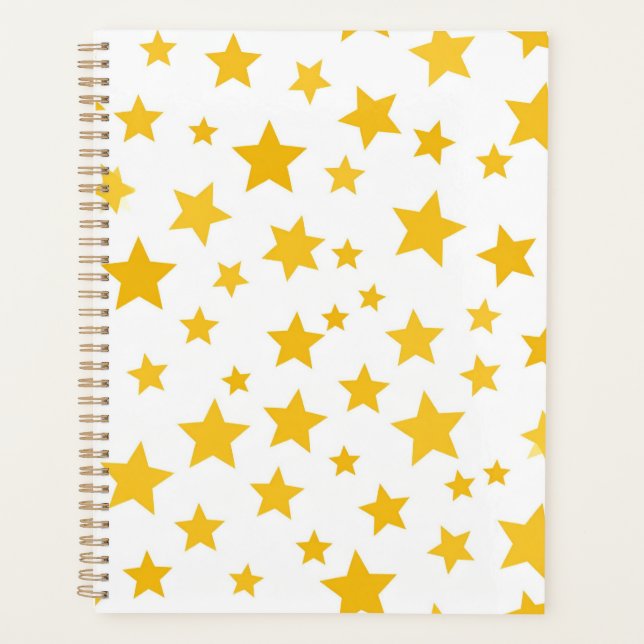 Agenda estrellas amarillas sobre fondo blanco (Anverso)