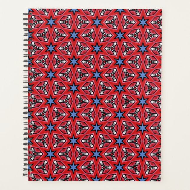 Agenda Estrellas azules sobre rojo (Anverso)