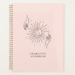 Agenda Estrellas de luna de sol minimalistas<br><div class="desc">Planificador minimalista de estrellas de luna de sol. Solo edita tu producto en unos minutos. Puede cambiar el tipo de letra/tamaño/color y la posición utilizando "personalización adicional".</div>