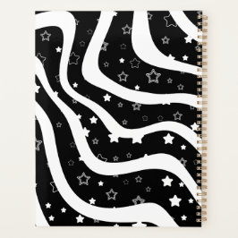 Agenda Estrellas en blanco y negro en líneas