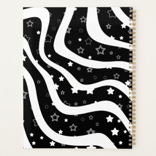 Agenda Estrellas en blanco y negro en líneas