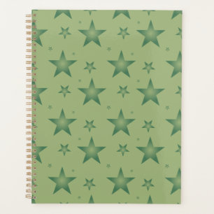 Agenda Estrellas olivares elegantes y elegantes en verde
