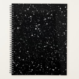 Agenda Estrellas purpurinas2 - Negro plateado