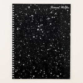 Agenda Estrellas purpurinas2 - Negro plateado