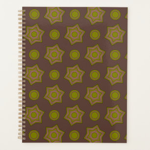 Agenda Estrellas y círculos en marrón y verde