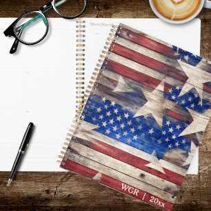 Agenda Estrellas y Franjas Rústicas
