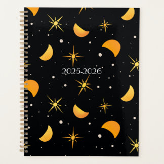 Agenda Estrellas y lunas Personalizado Noir negro Planifi