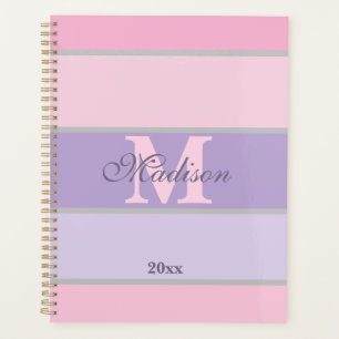 Agenda estuche para iPhone rosa y púrpura pastel / iPad
