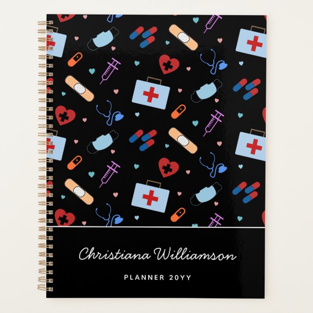 Agenda Estudiante de Enfermería de Enfermeras RN | Patrón (Anverso)