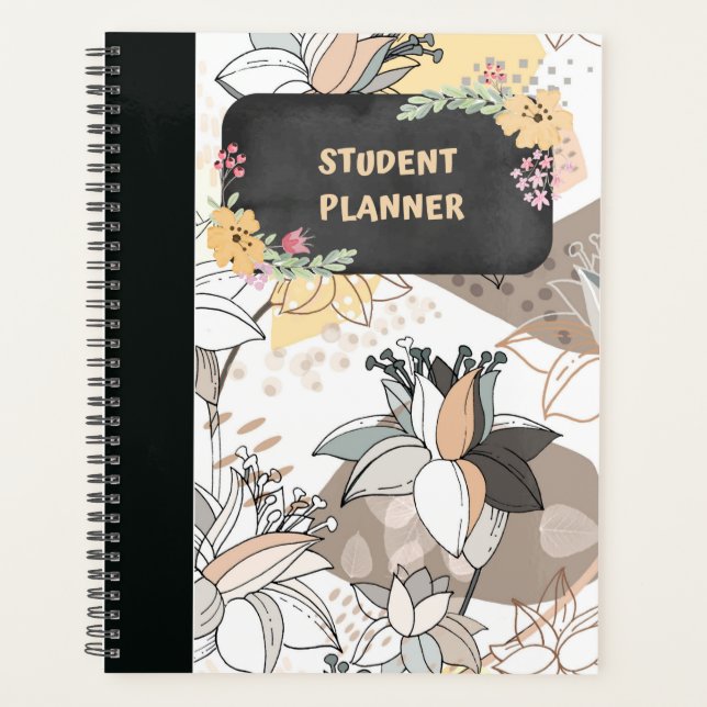 AGENDA ESTUDIANTE FLORAL SEMANAL PLANNER (Anverso)