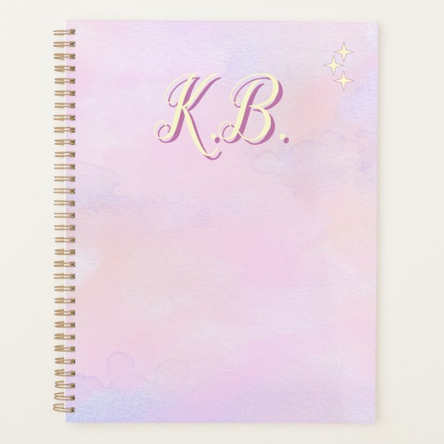 Agenda Estudio Esencial Rosa Caprichoso con Acuarela (Anverso)