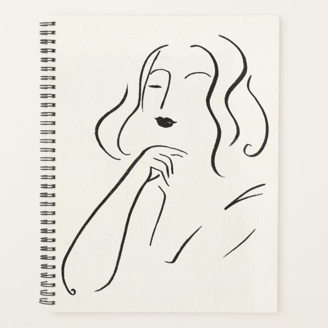 Agenda Estudio simple - Esbozo de una mujer (Anverso)