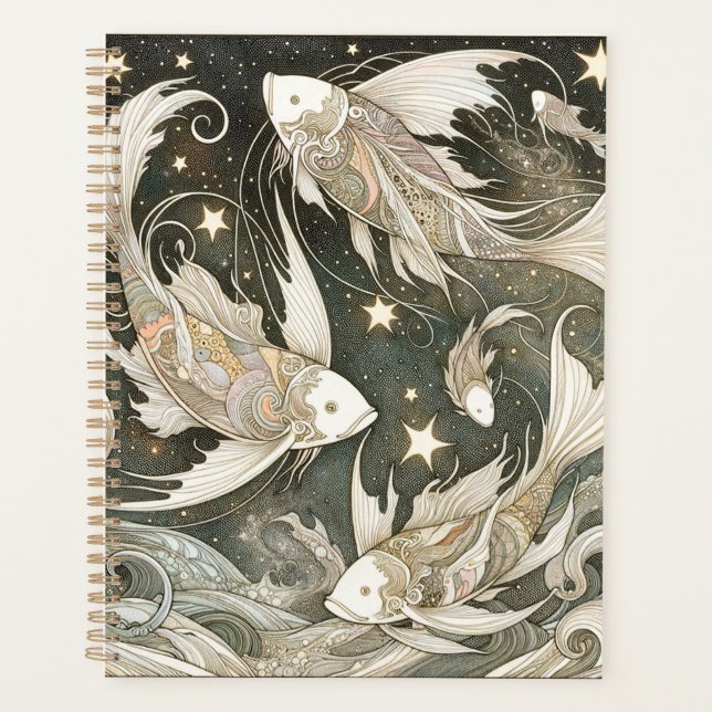 Agenda Ethereal Floating Fish Planner – Dreamy Ocean (Anverso)