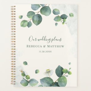 Agenda Eucalyptus Botanical Script Greenery Boda